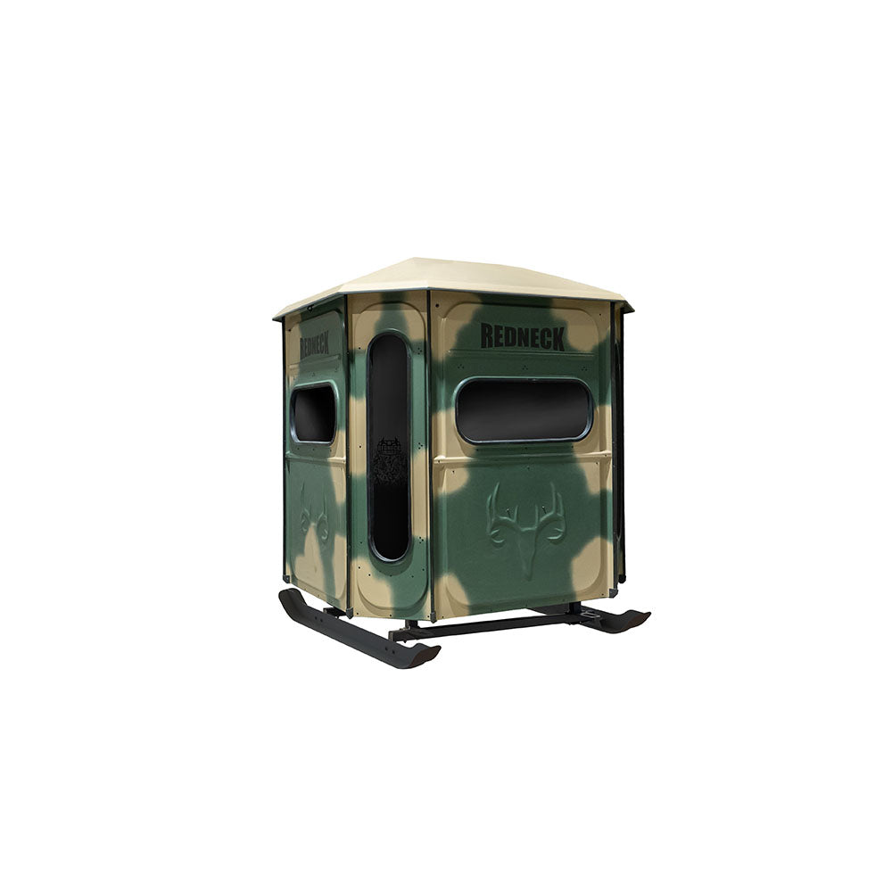 The Buck Palace Platinum 360° 6X6 Box Blind - With Sled - Camo