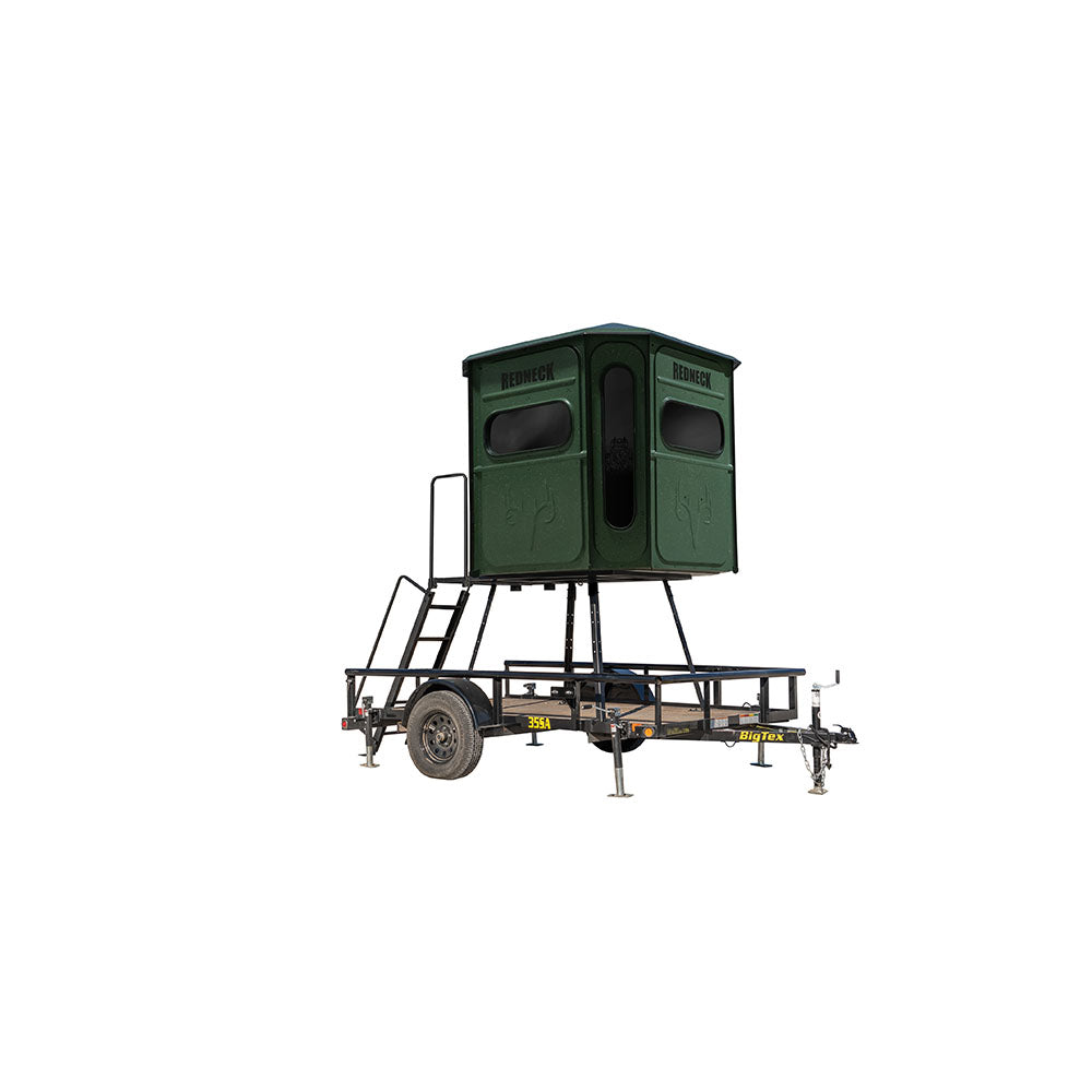 The Buck Palace Platinum 360° 6X6 Box Blind - With Trailer Stand - Redneck Green
