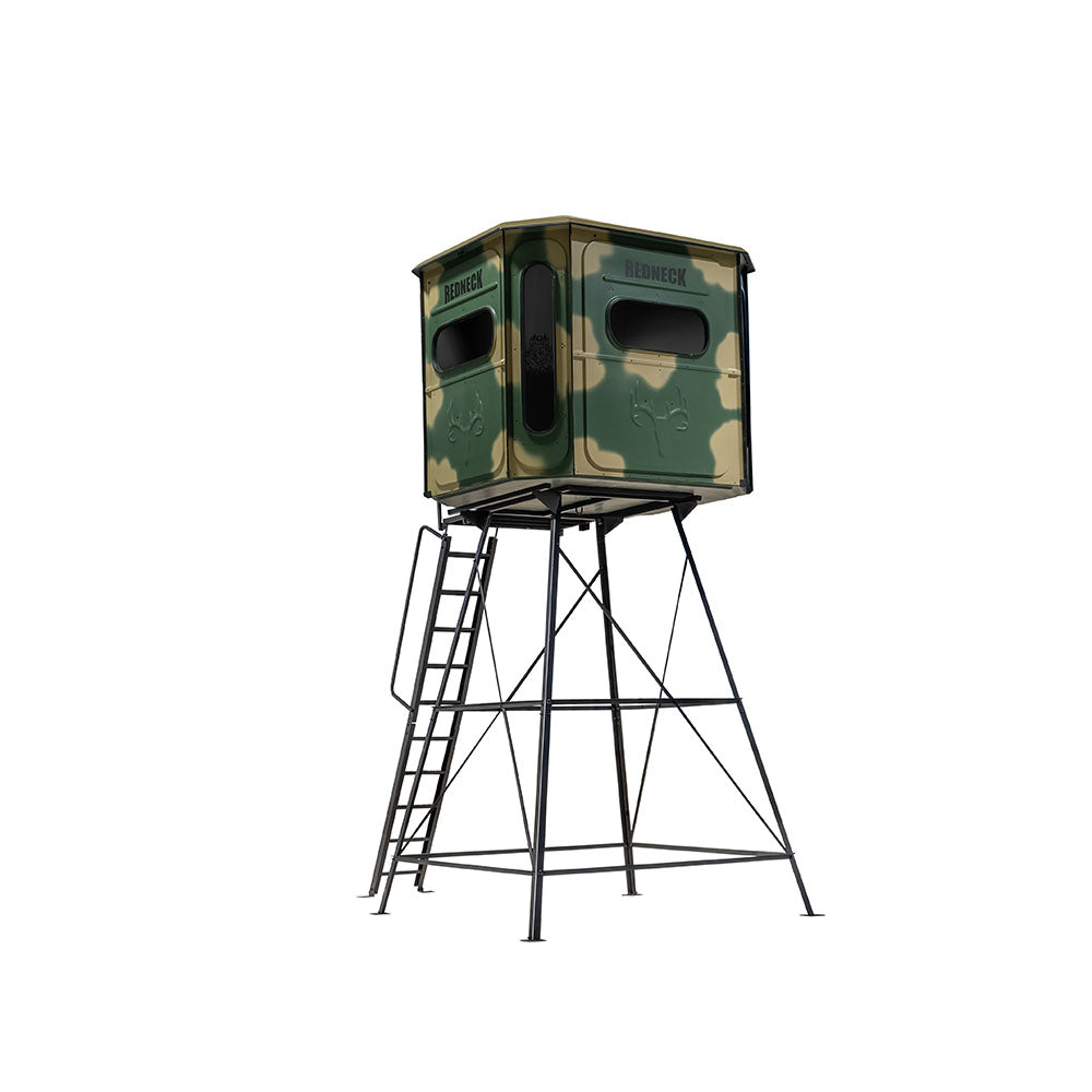 The Big Country Platinum 360° 6X7 Box Blind - With 10' Stand - Camo