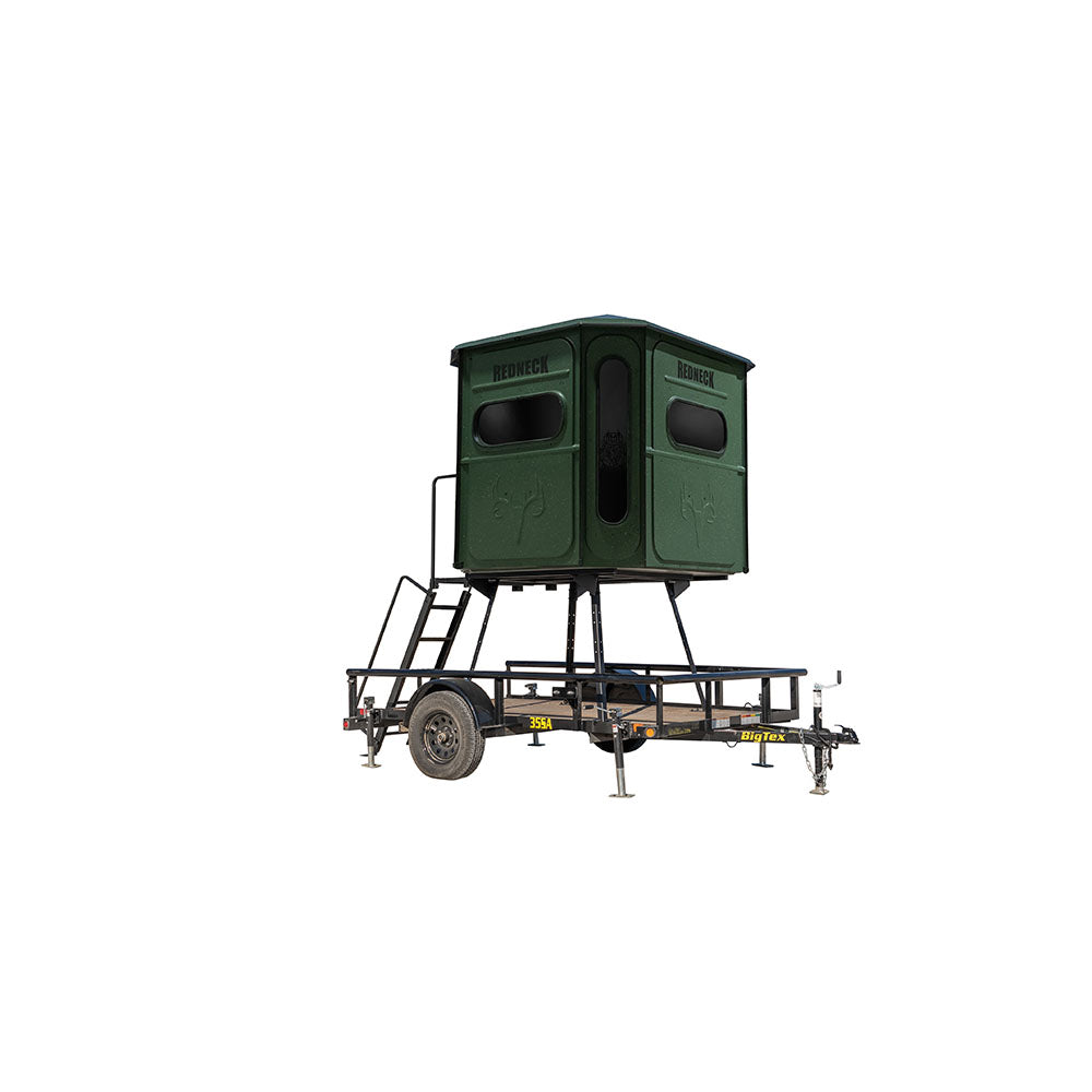 The Big Country Platinum 360° 6X7 Box Blind - With Trailer Stand - Redneck Green